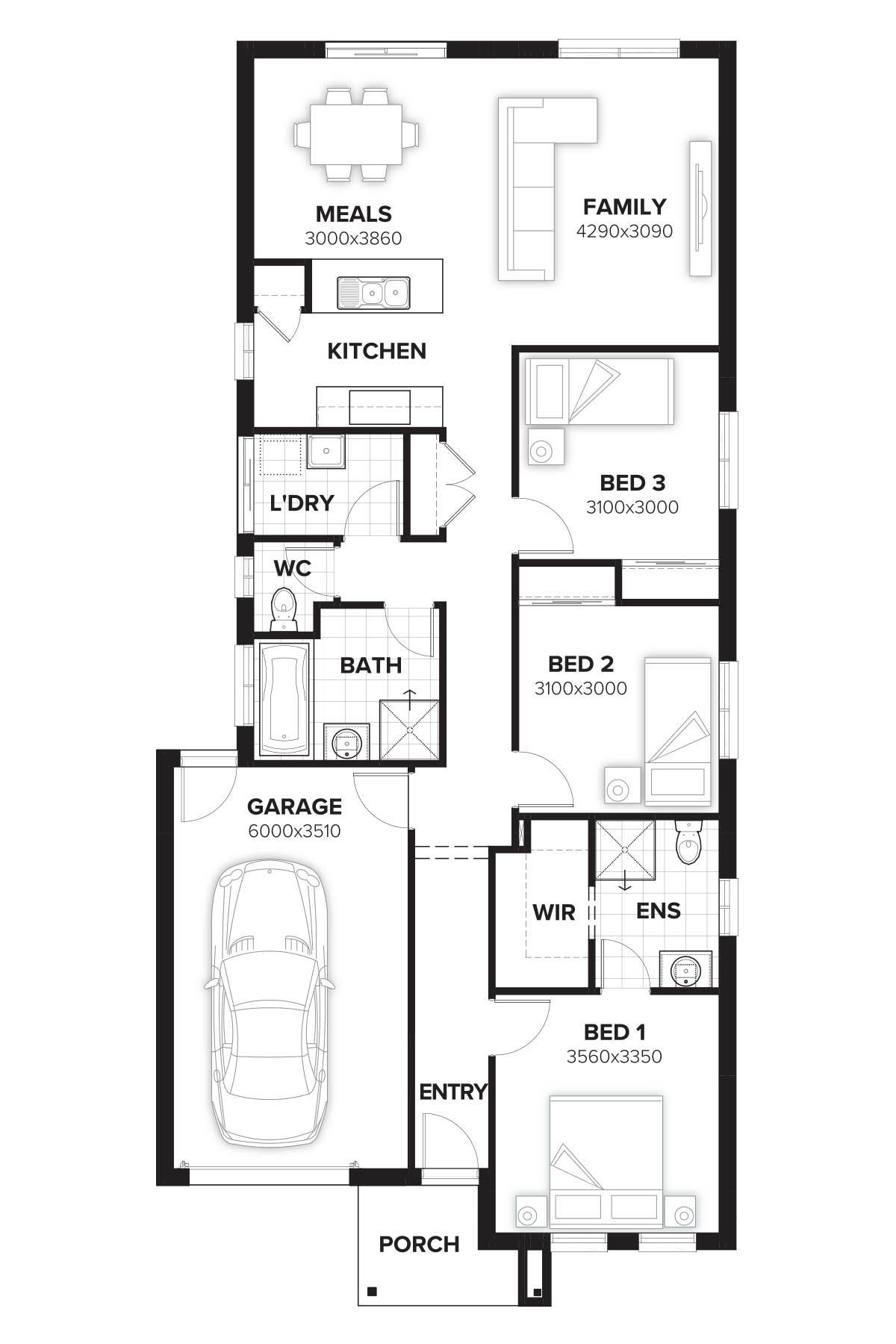 Cassar 142 by Burbank, NSW Price, Floorplans, Facades, Display Homes and more iBuildNew